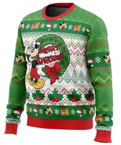 Merry Christmas Mickey Mouse Plus Size Ugly Christmas Sweater Xmas Gift For Disney Fans