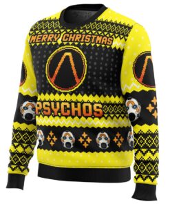 Merry Christmas Psychos Borderlands Funny Ugly Christmas Sweater 2