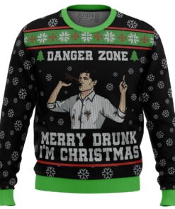 Merry Drunk Iâ€™m Christmas Sterling Archer Red Ugly Christmas Sweater Funny Gift For Movie Fans