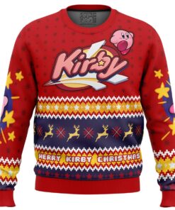 Merry Kirby Christmas Kirby Ugly Christmas Sweater Funny Gift For Video Game Fans 1