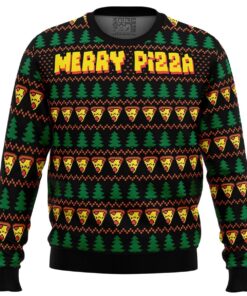 Merry Pizza Christmas Sweater Women