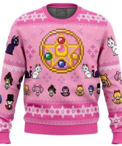 In The Name Of The Moon Sailor Guardians Sailor Moon Ugly Christmas Sweater Funny Gift For Fans