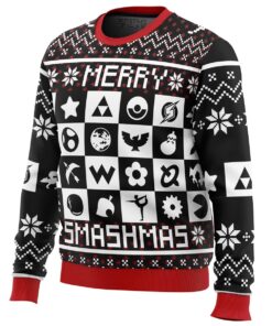 Merry Smashmas Super Smash Bros Ugly Christmas Sweater Funny Gift For Nintendo Game Fans