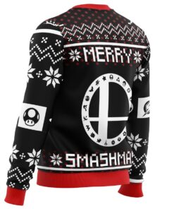 Merry Smashmas Super Smash Bros Ugly Christmas Sweater Funny Gift For Nintendo Game Fans 3