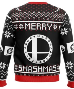 Merry Smashmas Super Smash Bros Ugly Christmas Sweater Funny Gift For Nintendo Game Fans 4