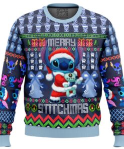 Merry Stitchmas Lilo And Stitch Ugly Christmas Sweater Funny Gift For Disney Fans