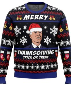 Merry Thanksgiving Biden Christmas Sweater Women