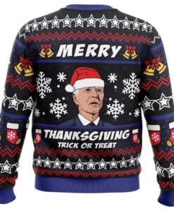 Merry Thanksgiving Biden Christmas Sweater Women