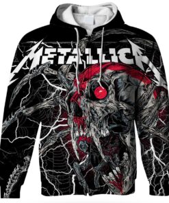 Metallica Munich Concert Skull Zip Hoodie Gift