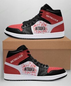 Metallica Red Black Air Jordan 1 High Sneakers Gift