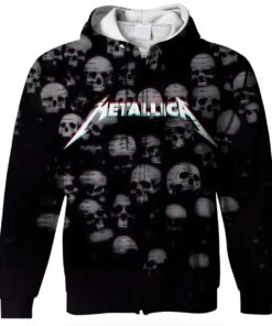Metallica Skull Logo Zip Hoodie Gift