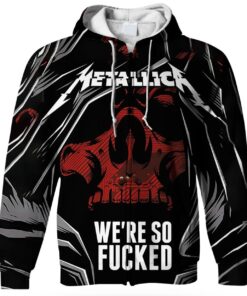 Metallica Rock Band 3d Printed Zip Hoodie For Fans