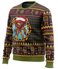 Metroid Character Santa Samus Aran Funny Ugly Christmas Sweater Gift For Fans