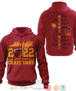 Miami Heat Red Eastern Conference Champion Zip Hoodie Gifts For Lovers