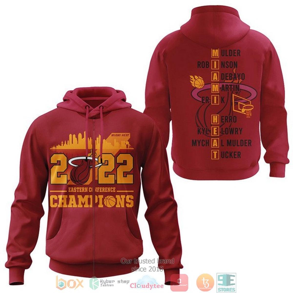 Miami Heat White Eastern Conference Champion Zip Hoodie Gift For Fans