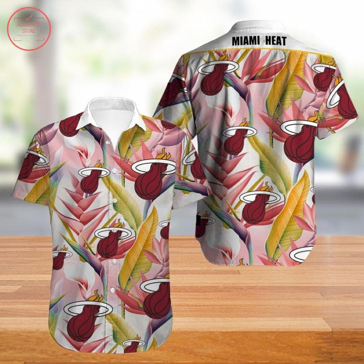 Nba Miami Heat Summer Coconut Patterns Tropical Hawaiian Shirt Gift Ideas