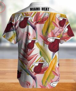 Miami Heat Tropical Floral Aloha Shirt Best Gift For Nba Fans 3