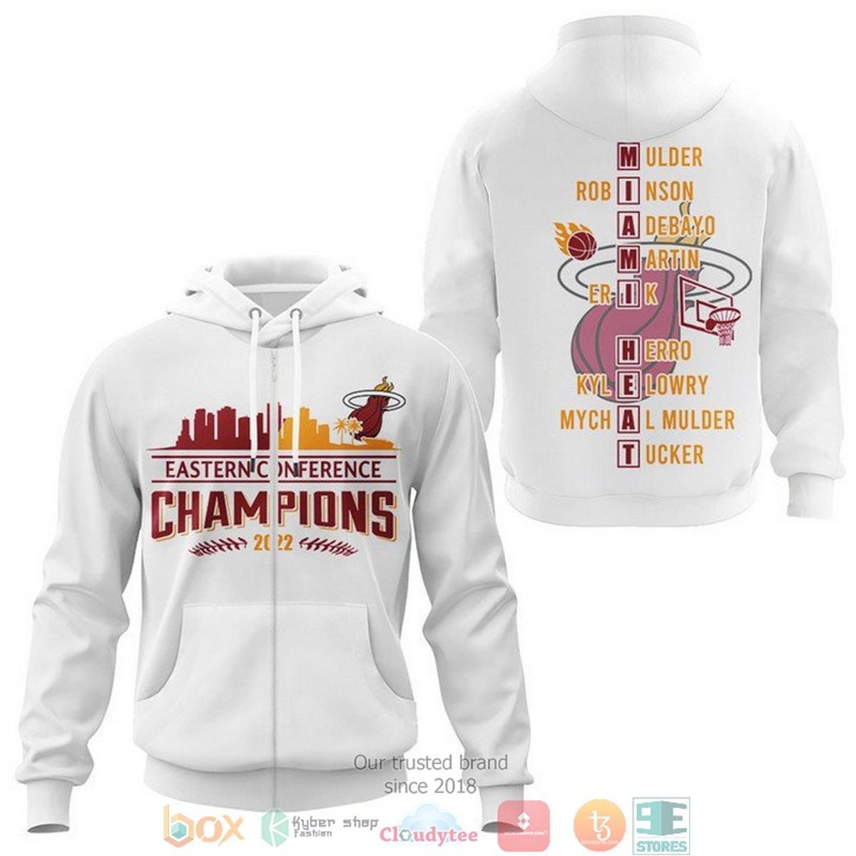 Miami Heat Red Eastern Conference Champion Zip Hoodie Gifts For Lovers