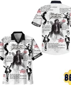 Michael Jackson Songs Lyrics Vintage Aloha Shirts For Women Men