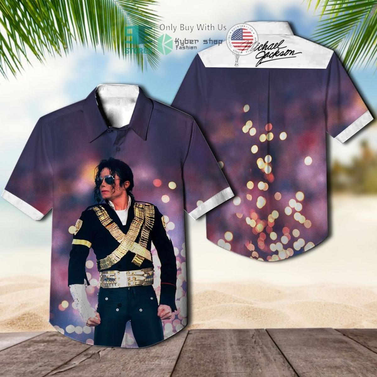 Vintage Michael Jackson Signature White Hawaiian Shirt Size From S To 5xl