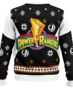 Mighty Morphin Power Rangers Black Funny Ugly Christmas Sweater 4