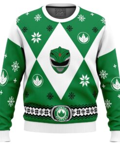 Mighty Morphin Power Rangers Green Ranger Unisex Ugly Christmas Sweater Best Holiday Gift For Fans 1