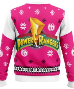 Mighty Morphin Power Rangers Pink Christmas Sweater 4