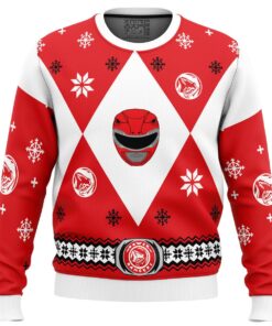 Mighty Morphin Power Rangers Red Ugly Sweater