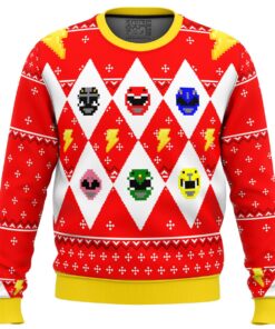 Mighty Morphin Power Rangers Womens Ugly Christmas Sweater