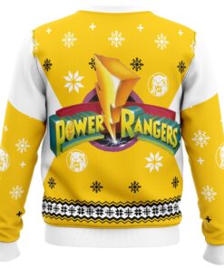 Mighty Morphin Power Rangers Yellow Funny Christmas Sweaters 4