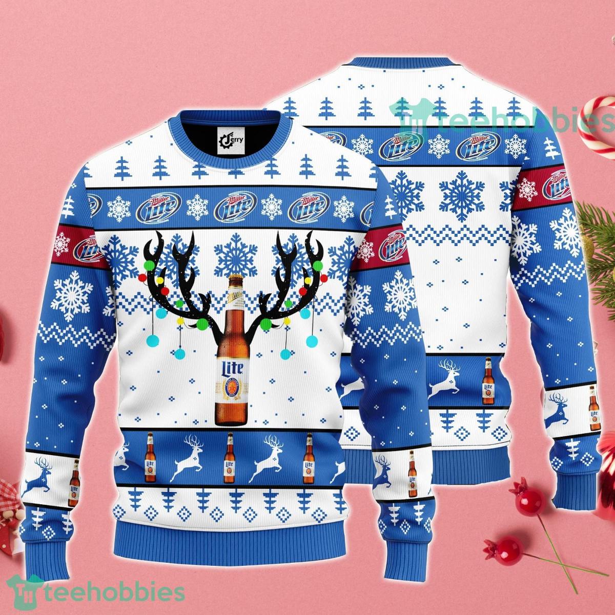Miller Lite Black Ugly Christmas Sweater