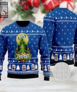 Miller Lite Grinch Snow Ugly Christmas Sweater