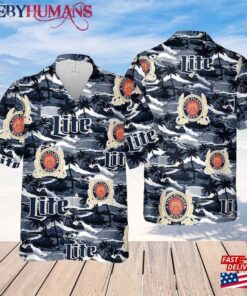 Miller Lite Island Pattern Tropical Aloha Shirt Size From S To 5xl