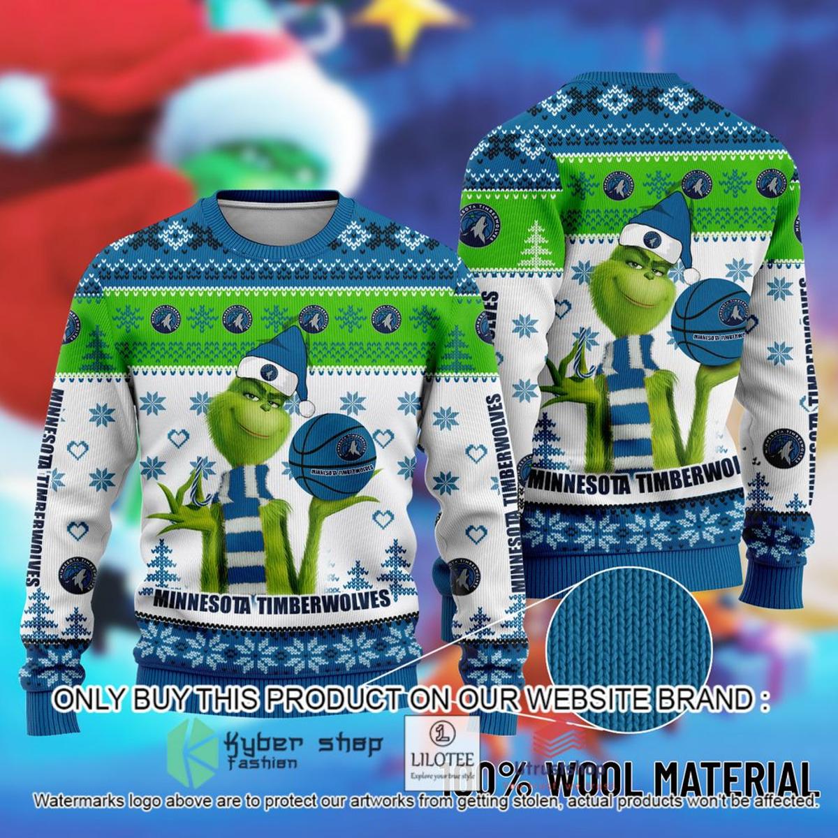 Minnesota Timberwolves The Grinch Ugly Christmas Sweater Best Gift For Fans