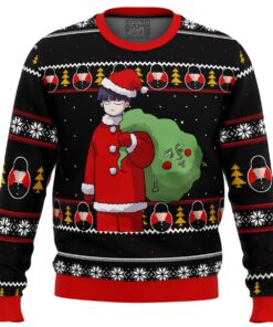 Mob Psycho 100 Santa Funny Ugly Christmas Sweater Gift For Manga Anime Fans