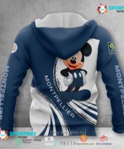 Montpellier H?rault SC Custom Name Mickey Zip Hoodie Gifts For Lovers