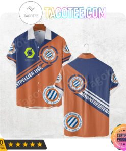 Montpellier Hérault SC Ligue 1 Blue Orange Hawaiian Shirt For Ligue 1 Fans
