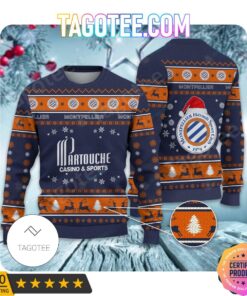 Montpellier Hérault SC Santa Hat Ugly Christmas Sweater