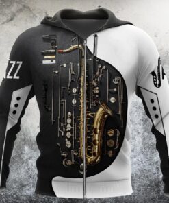 Music Lover ? Saxophone Zip Hoodie For Fans