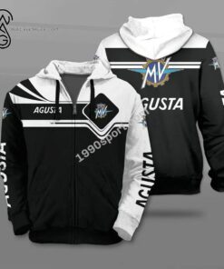 Mv Agusta Red Black Zip Hoodie Best Gift