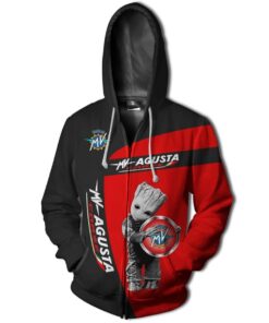 Mv Agusta Red Black Zip Hoodie Best Gift