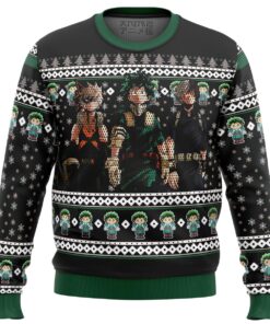 My Hero Academia 3 Main Characters Ugly Christmas Sweater Best Gift For Manga Anime Fans