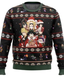 My Hero Academia Boku No Holiday Xmas Style Ugly Christmas Sweater For Manga Anime Fans