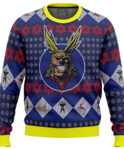 My Hero Academia Character All Might Ugly Christmas Sweater Best Xmas Gift For Manga Anime Fans