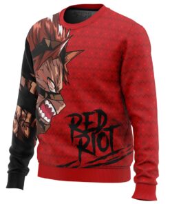 My Hero Academia Unbreakable Red Riot Ugly Christmas Sweater Xmas Outfit For Fans 2