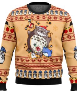 Calcifer May All Your Bacon Burn Best Ugly Xmas Sweater For Studio Ghibli Fans