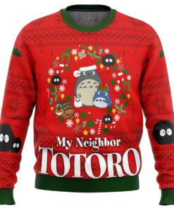 Studio Ghibli Funny Characters White Ugly Christmas Sweater Best Gift For Fans