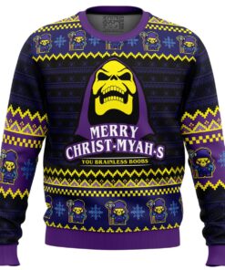 Myah-rry Christ-myahs He-man Plus Size Ugly Christmas Sweater