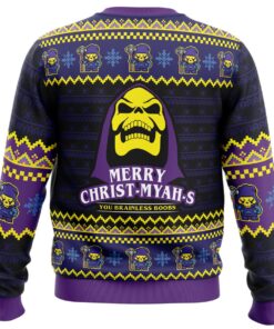 Myah rry Christ myahs He man Plus Size Ugly Christmas Sweater 2