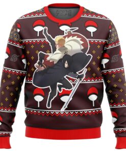 Yin Yang Naruto Sasuke Black Unisex Ugly Christmas Sweater Xmas Gift For Men Women